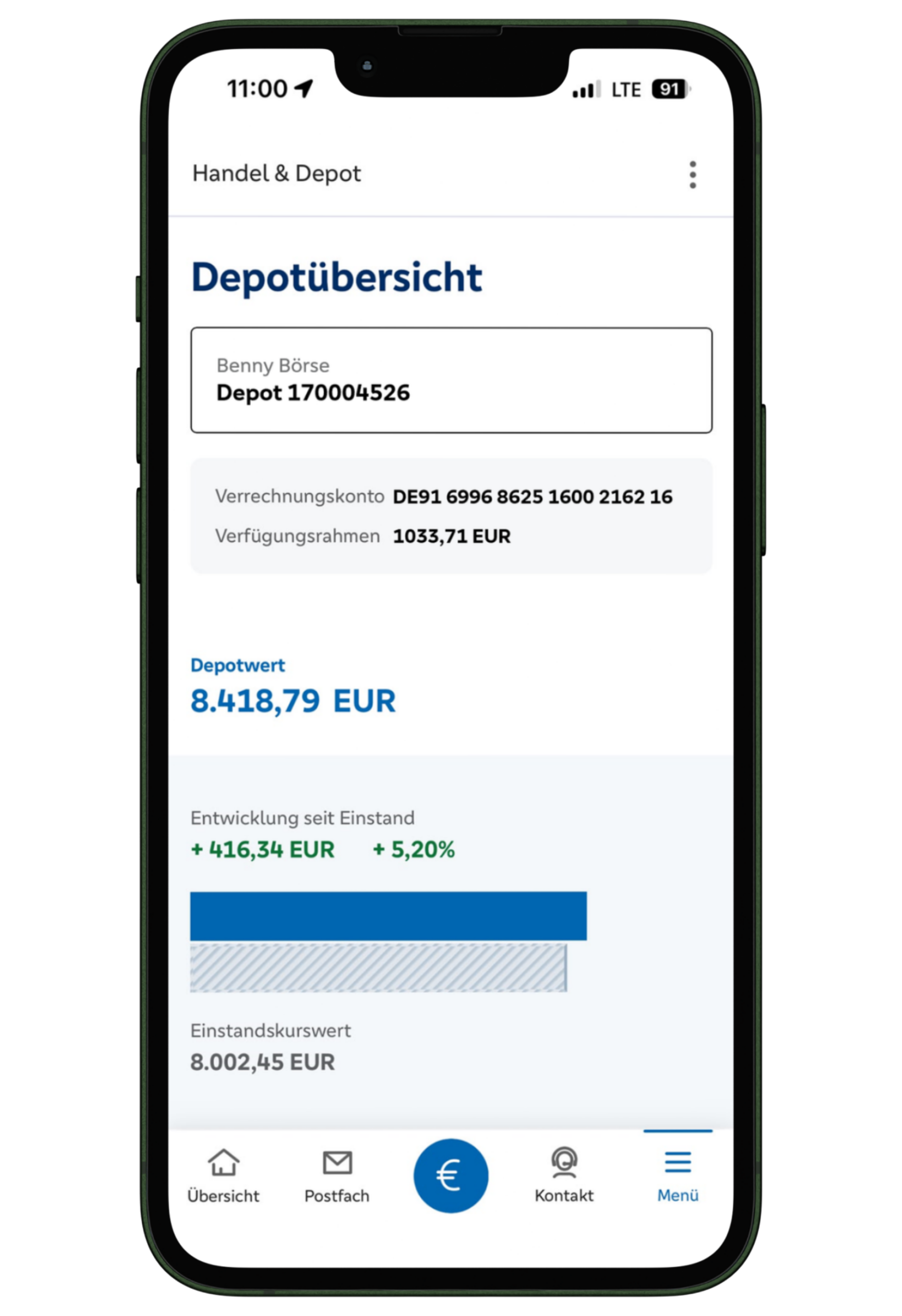DEPOTÜBERSICHT

Über Menü → Wertpapiere → Handel & Depot in der VR Banking App haben Sie auch unterwegs Zugriff auf Ihre Geldanlage. Kunden der Union Investment sehen ihr Depot unter dem  Register Wertpapiere → UnionDepot. Dort verfolgen Sie Ihre Depotbestände und wie sich Ihr Depot entwickelt.
